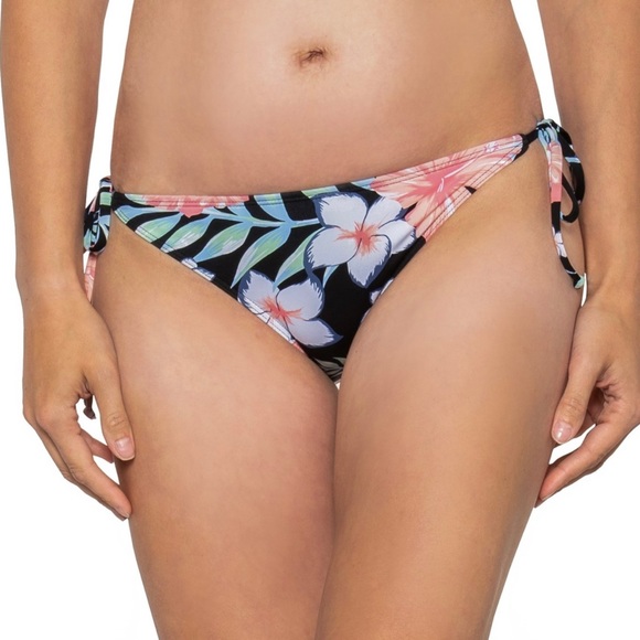 Roxy Other - NWT Roxy bikini bottoms tie sides regular coverage floral swim surf